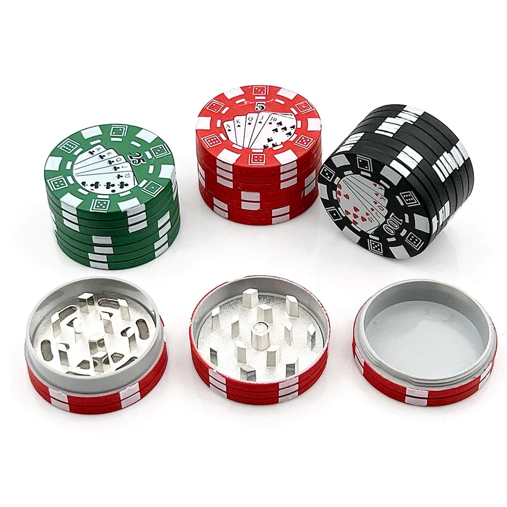 3 Layer Poker Chip Herb Grinder