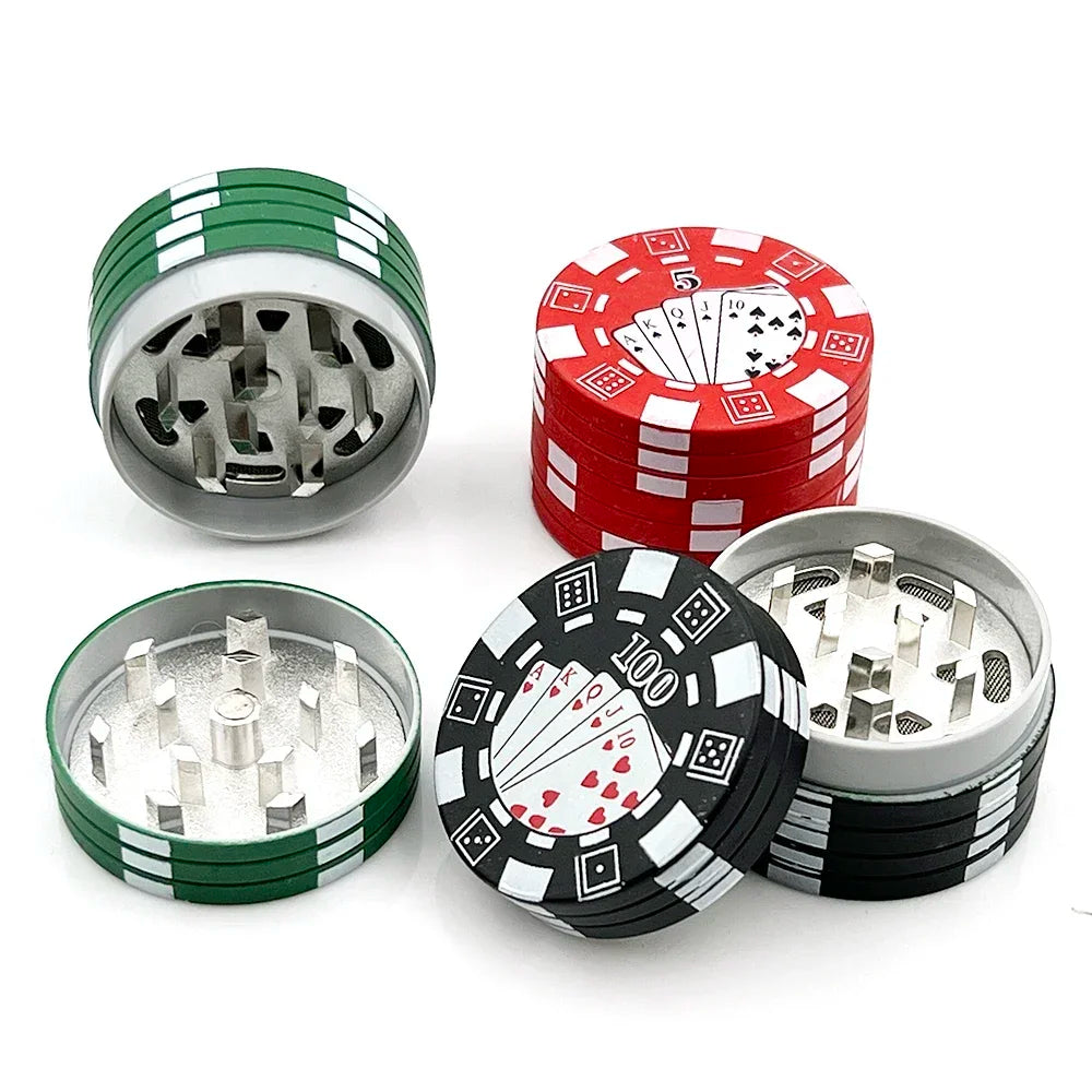 3 Layer Poker Chip Herb Grinder