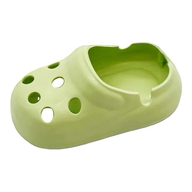 Green clog croc shoe shaped ashtray