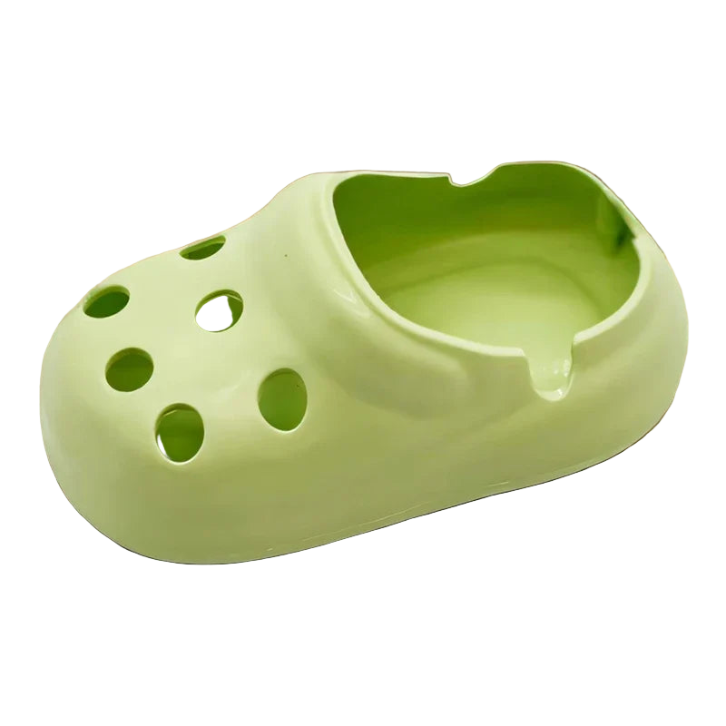 Green clog croc shoe shaped ashtray