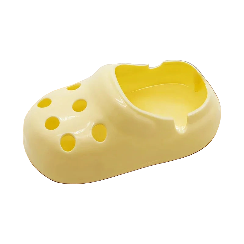 Yellow clog croc shoe shaped ashtray