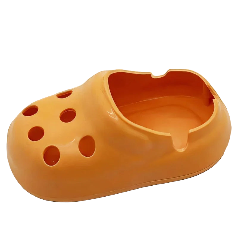 Orange croc-shaped ashtray